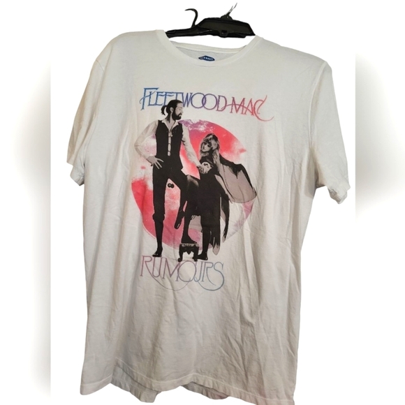 Fleetwood Mac White Graphic T-Shirt Large Old Navy - Picture 1 of 13